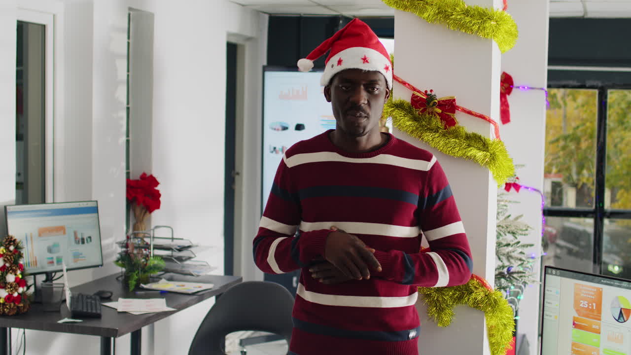 Christmas office party with colleagues