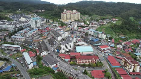 general landscape view of the brinchang district within the cameron highlands area of malaysia