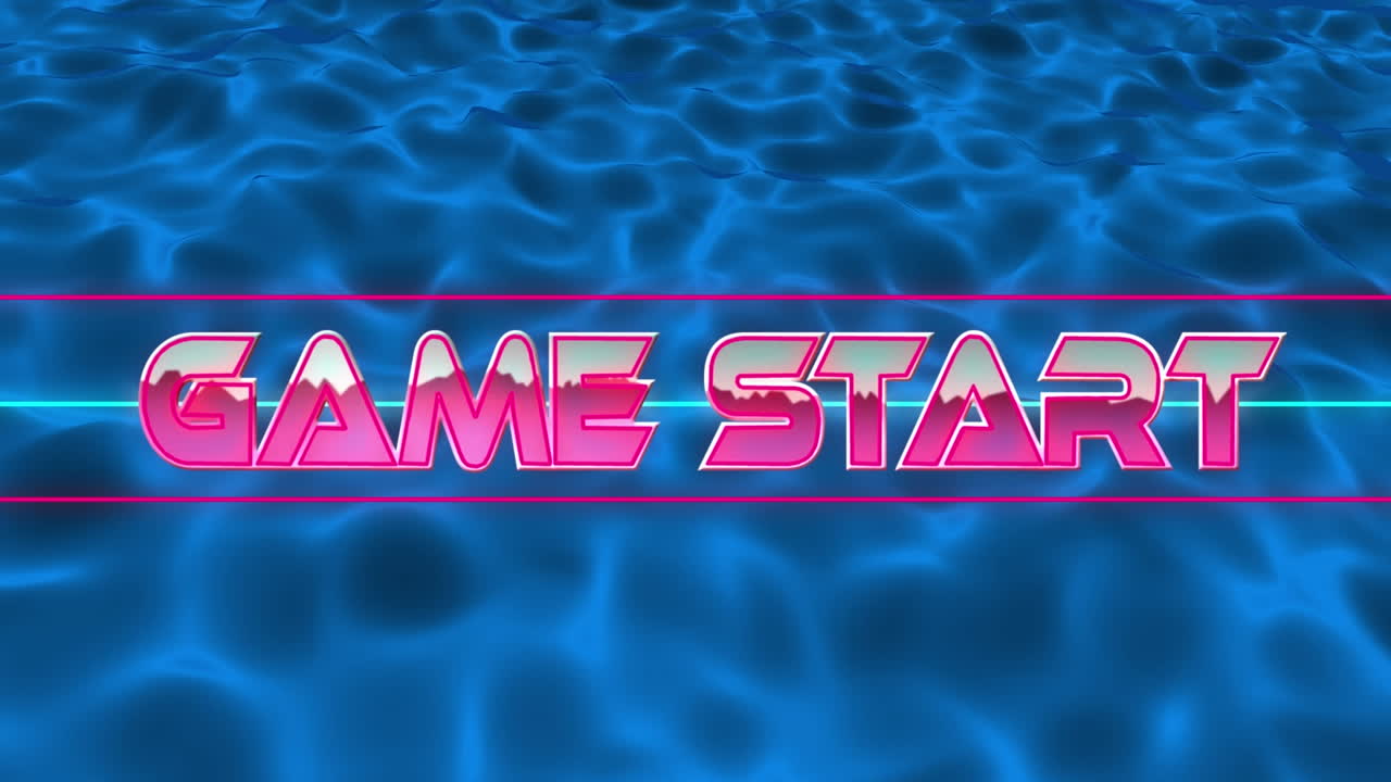 animación del inicio del juego en el espacio abstracto digital