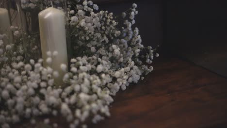 beautiful flowers at the base of vintage staircase
