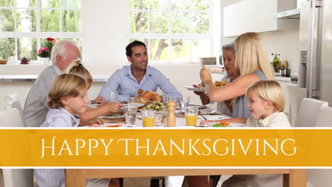 digitally generated video of happy thanksgiving 4k