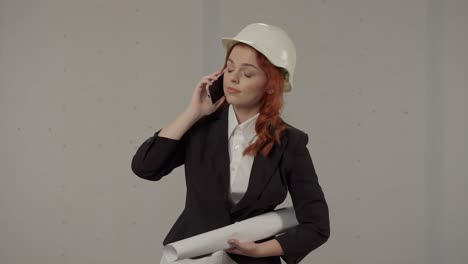 female architect on a construction site