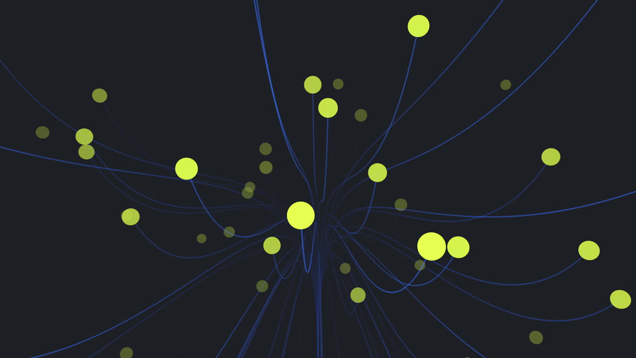 forma de ilusión abstracta con puntos de neón y líneas en gradiente negro