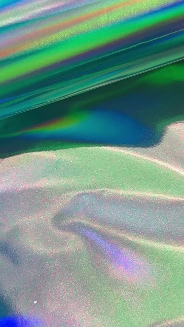 Abstract Holographic Fabric Surface Shifting Colors