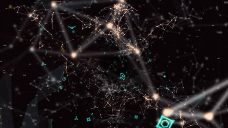 animación del procesamiento de datos sobre el procesamiento de datos