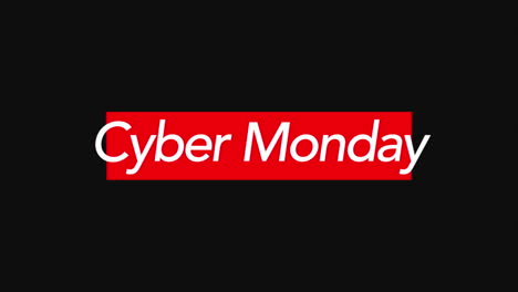 Cyber-Montag-Mit-Roter-Linie-Auf-Schwarzem-Modernem-Verlauf