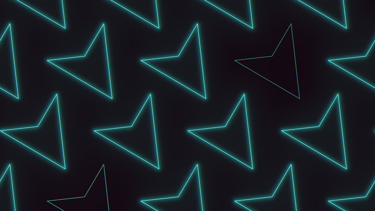 patrón de triángulos de neón verde sobre degradado negro