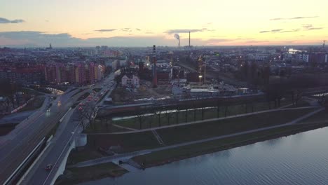 Aerial-landscape-of-a-Wroclaw-with-the-construction-site-in-the-suburbs