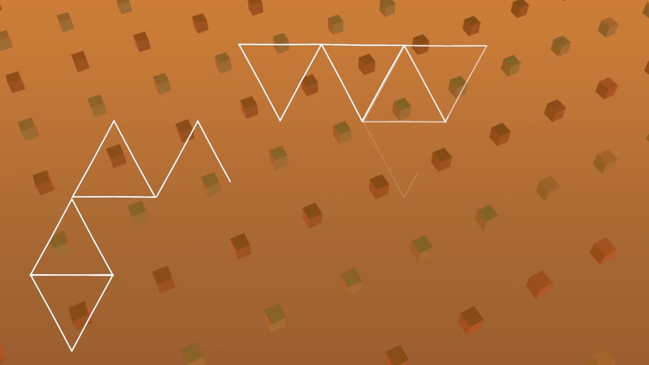 animación de un patrón que se mueve en un bucle sin costuras en un fondo naranja