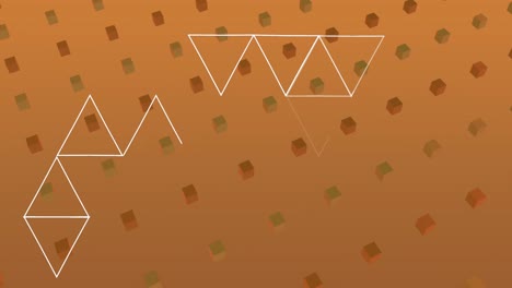 animación de un patrón que se mueve en un bucle sin costuras en un fondo naranja