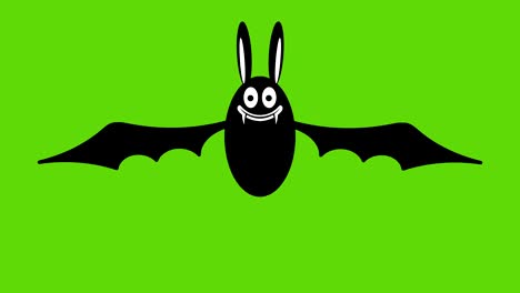 animación del murciélago de halloween de dibujos animados