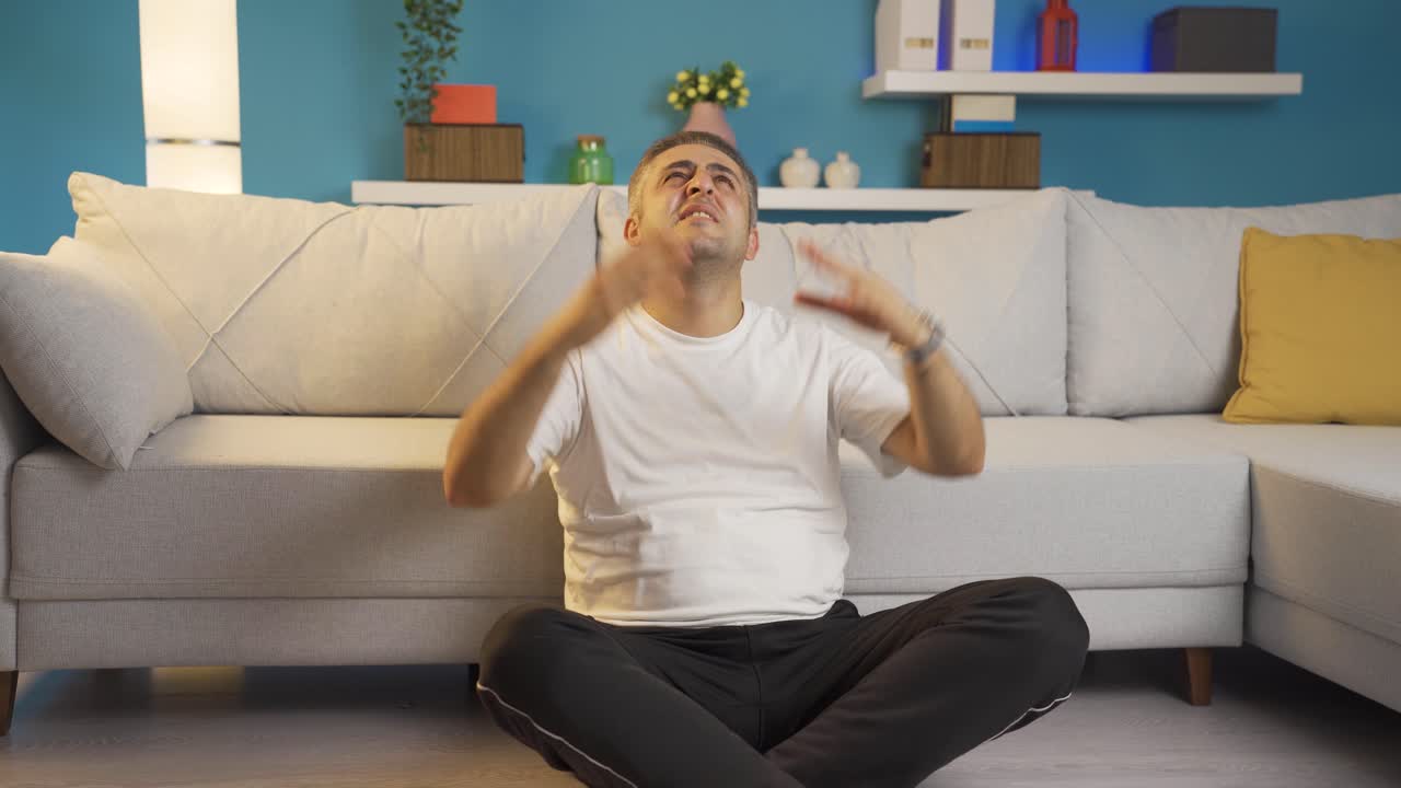 Man praying to God.