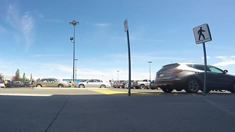 parking lot in fast motion