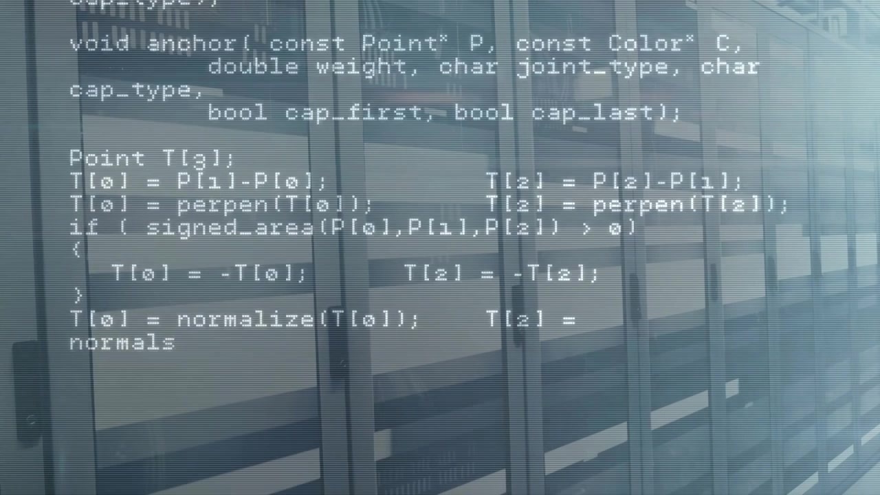 C++-editor ruller opad efter opstart, afslører HTTP-kald og geometri-funktioner for et overblik