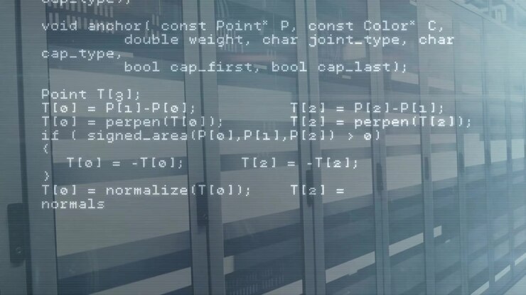 C++ editor scrolling upward after launch revealing HTTP calls and geometry functions for overview