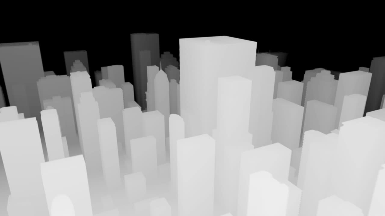 3D City Skyline Loop 11