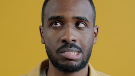 man with confused expression