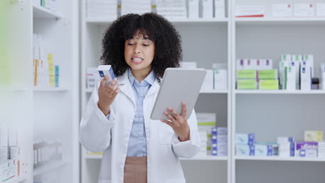 Smiling,-happy-and-female-doctor-on-a-video-call