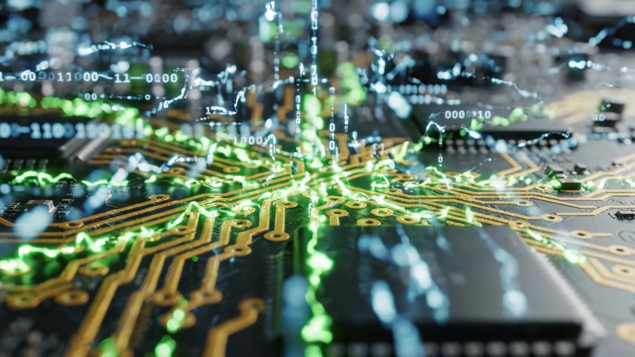 Exploring the Intricate World of Circuit Boards: A Journey Through the Complexity of Modern Electronics and Data Transmission in Two Distinct Frames