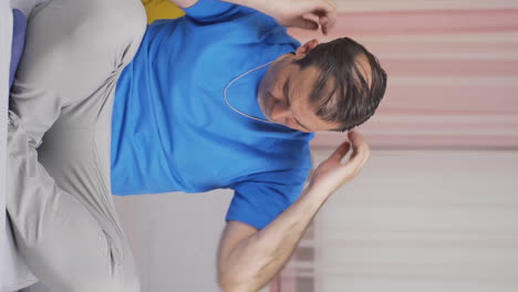 Vertical-video-of-Portrait-of-man-feeling-excited.