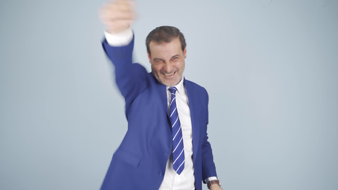 Imprenditore che si rallegra