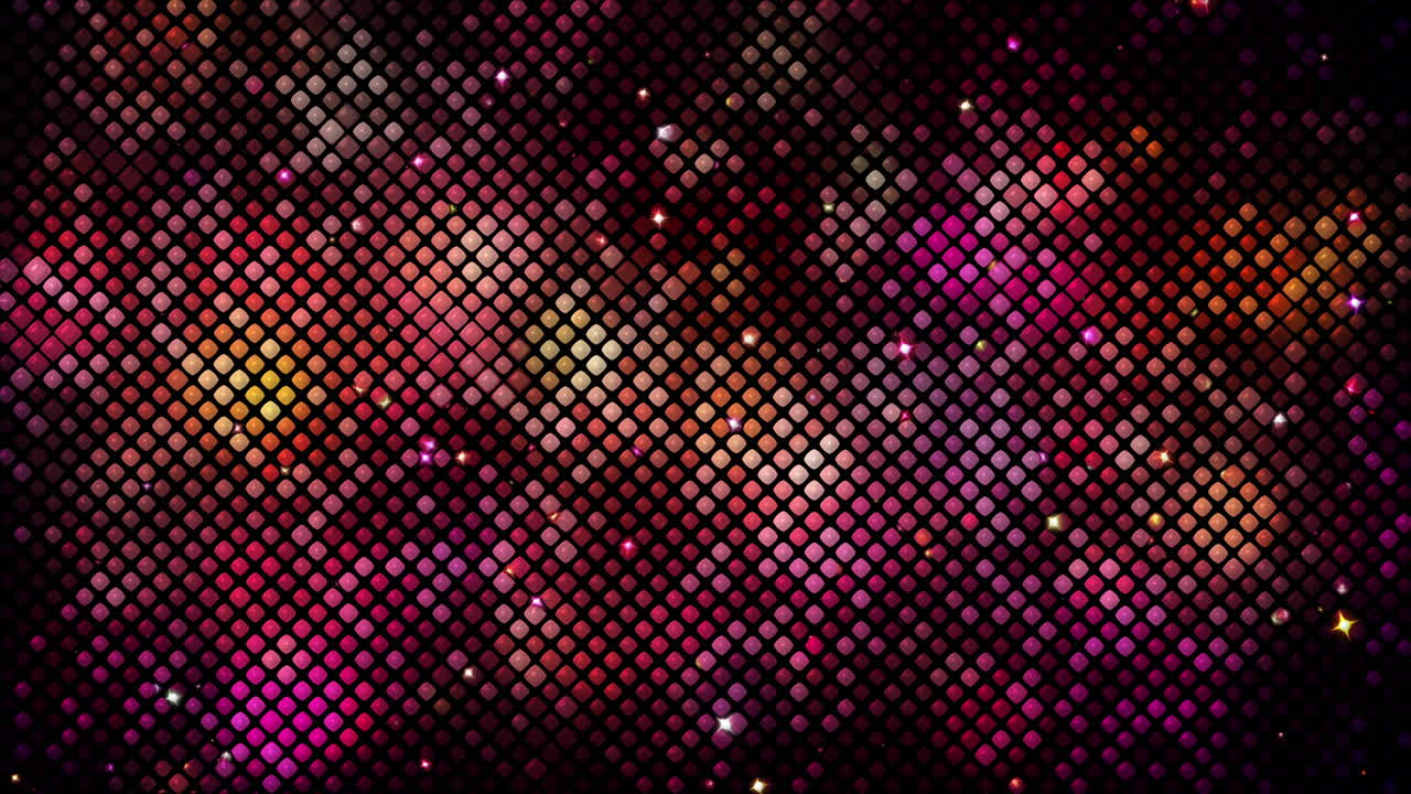 Red loop background. Motion mosaic of red color in an abstraction in which different red shades of color are flashing.