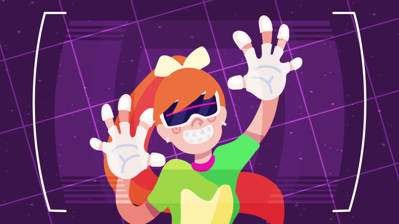 niña experimentando la realidad virtual