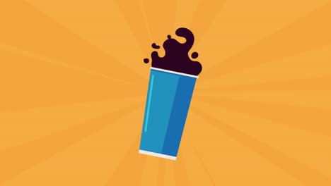 blue paper cup with splash