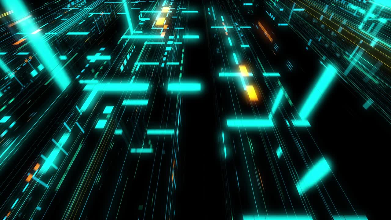 ai intelligenza artificiale e ml apprendimento automatico concetto astratto, cpu gpu core di calcolo con flussi di informazioni. dati macchina di apprendimento profondo. ciclo senza cuciture, rendering 3d g