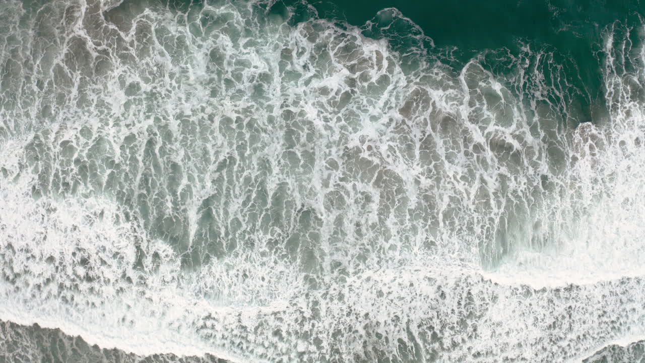 Aerial View of Ocean Waves