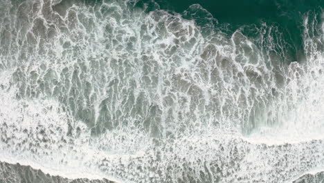aerial view of ocean waves