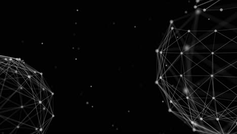 abstract geometric shapes on black and green backgrounds