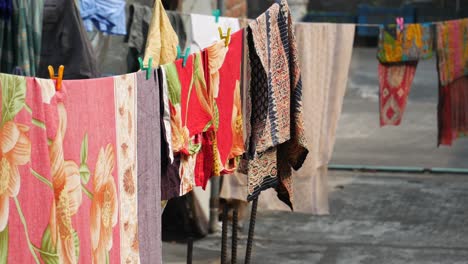 clothes drying on a line