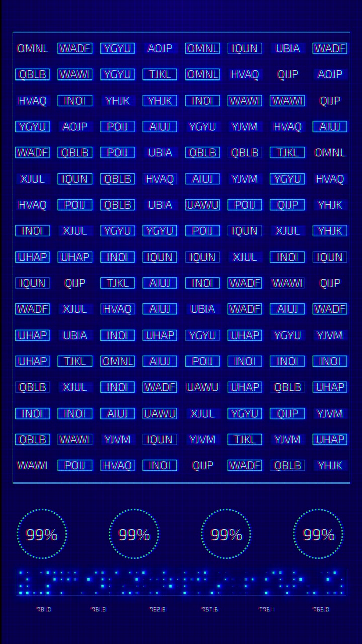 Futuristic ai data dashboard displays labels percentage gauges glowing indicators and digital
