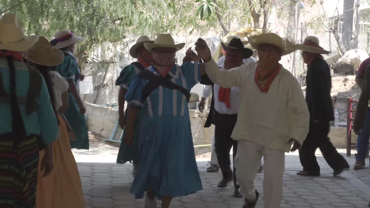 Traditional dances Mexico during the carnival Dance of the Jolos in Xayacatlan de Bravo Puebla Mexico