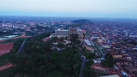 beautiful high angle view of the premier hotel under construction in ibadan, nigeria