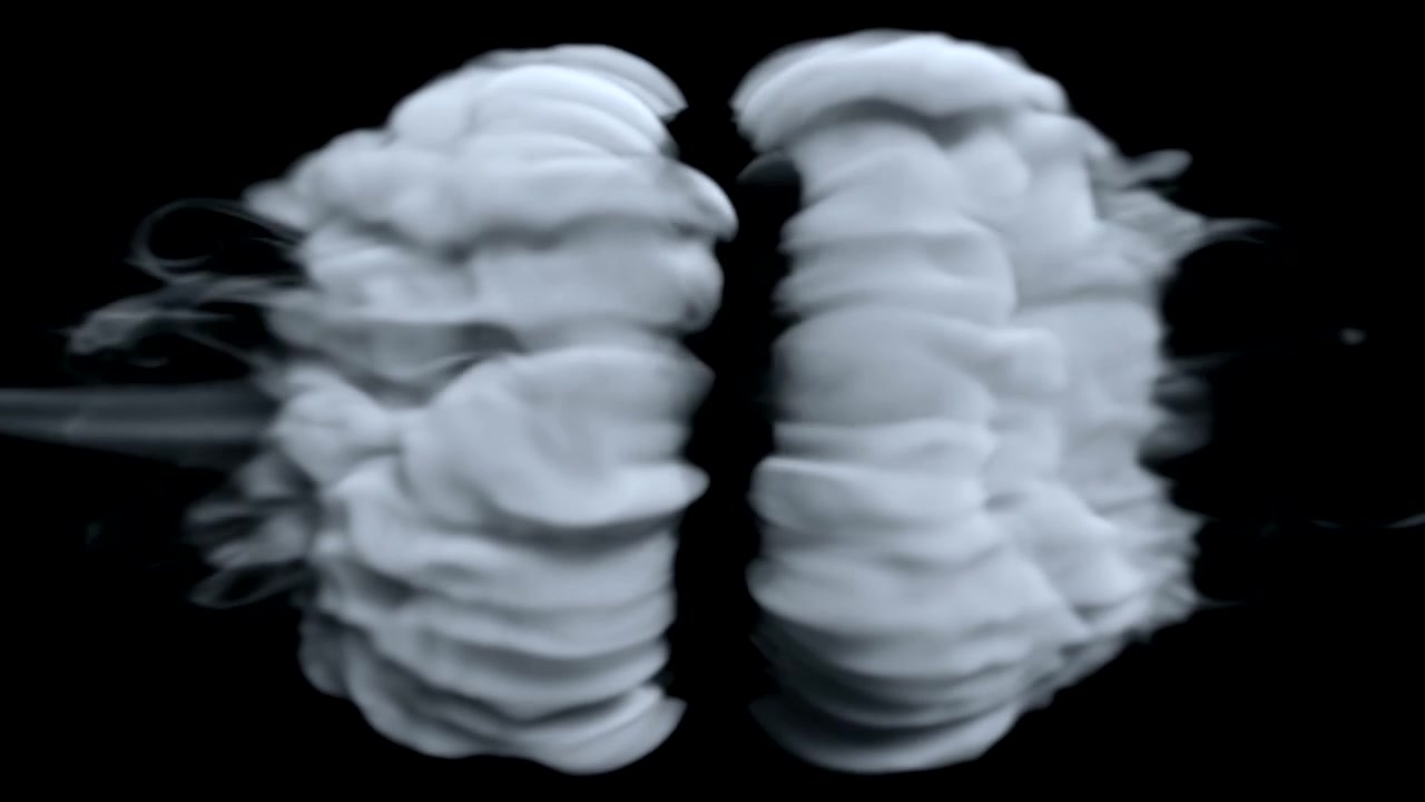 Abstract smoke shape in motion.