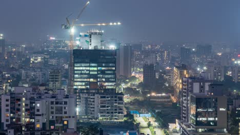 high rise buildings, city development and day to night time lapse of city of pune, maharashtra, india