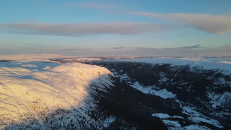 sunrise over a beautiful valley in southern norway