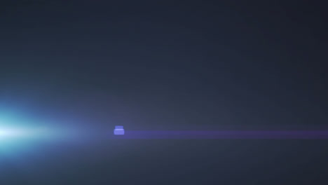 Digital-animation-of-blue-spot-of-light-against-copy-space-on-purple-background