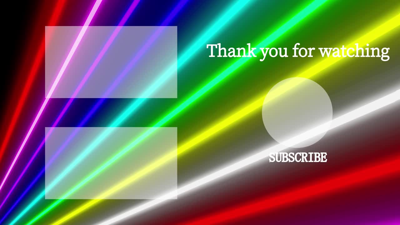 네온 표지판 바 라인 엔드 카드 엔딩 스크린 모션 그래픽