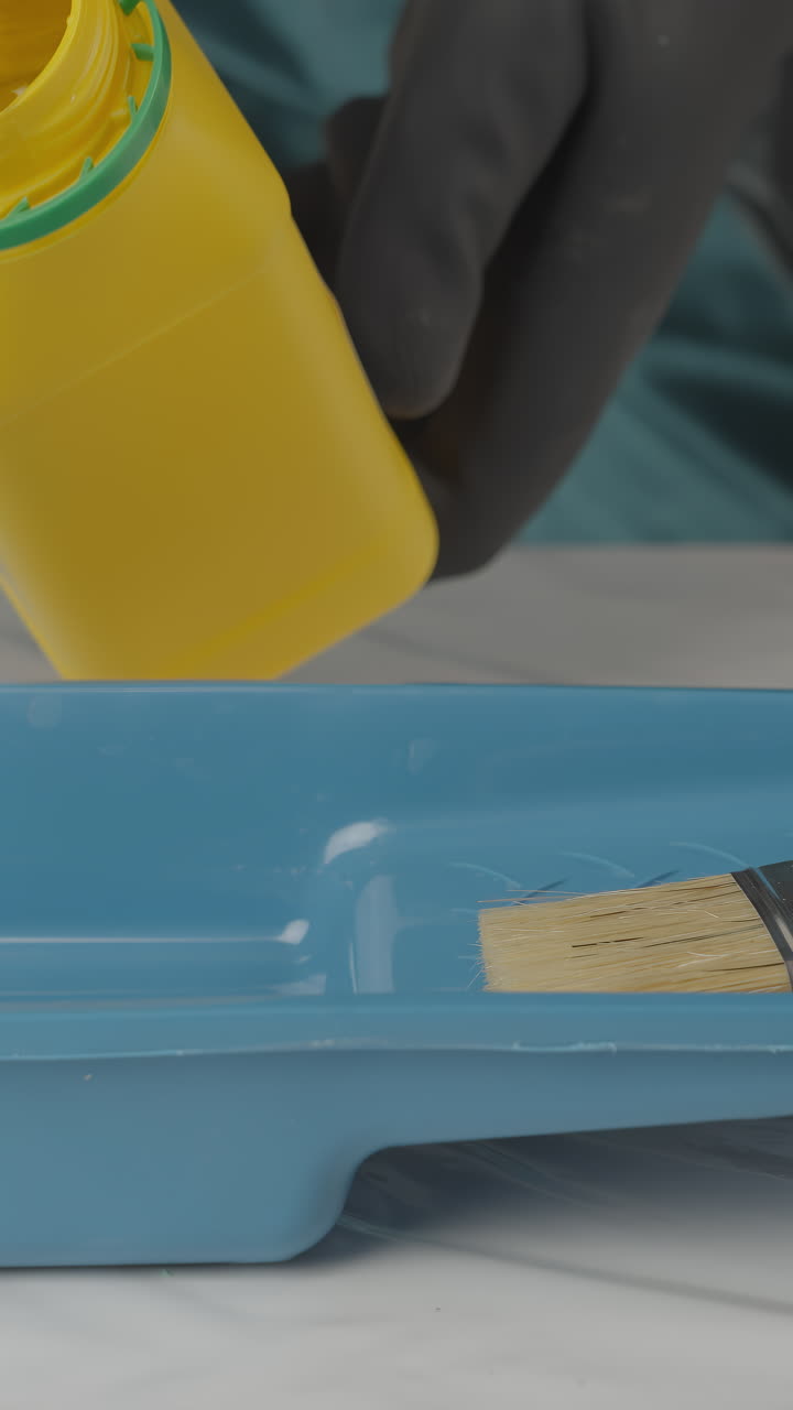 Preparing Paintbrush for Painting