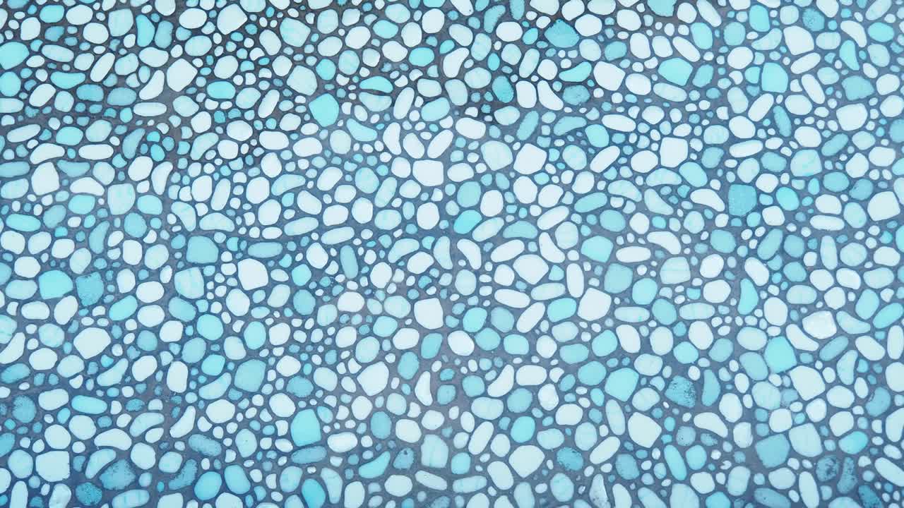 Abstract Blue and White Pebble Mosaic Texture Background