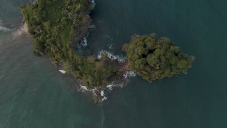 vista de pájaro del centro de punta mona en el refugio nacional de vida silvestre gandoca manzanillo en costa rica