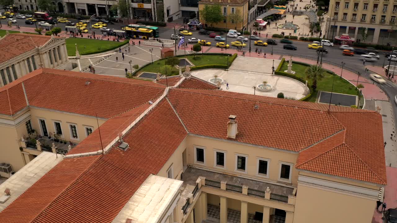universidad de atenas, time_lapse en 1080p por drone