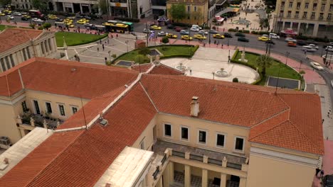 Universidad-De-Atenas,-Time_lapse-En-1080p-Por-Drone