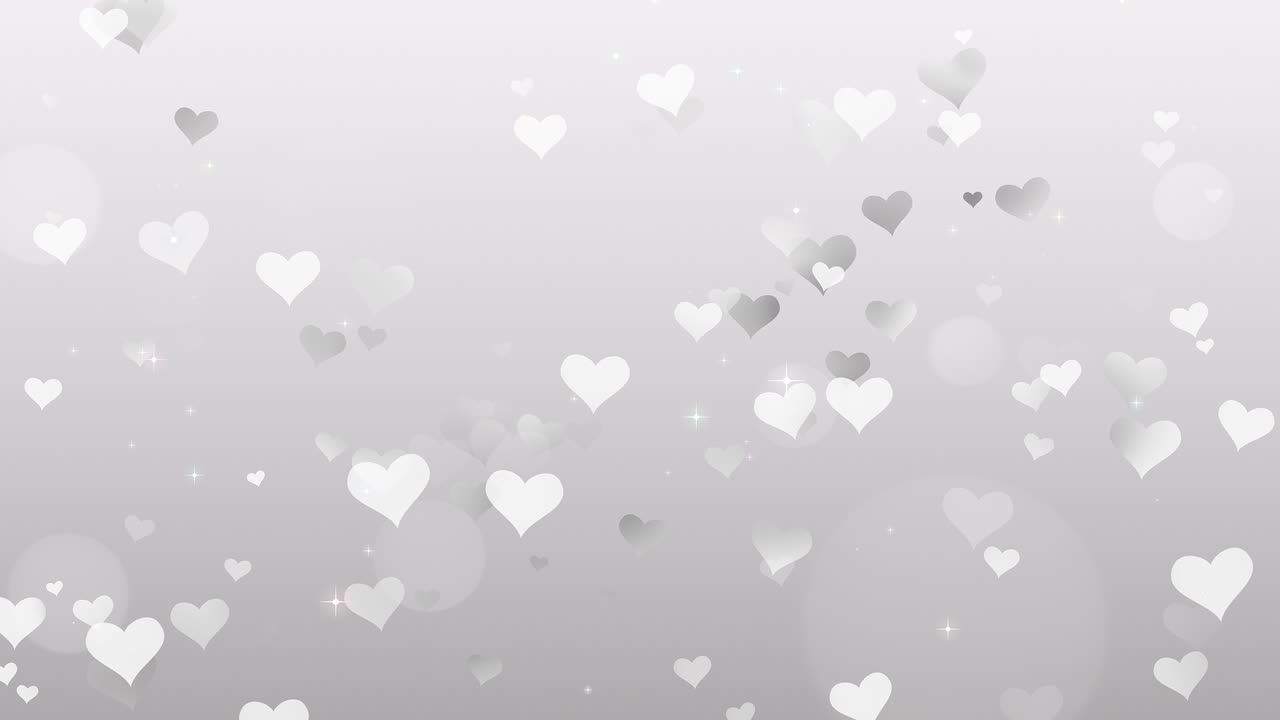 corazones grises sobre un fondo blanco