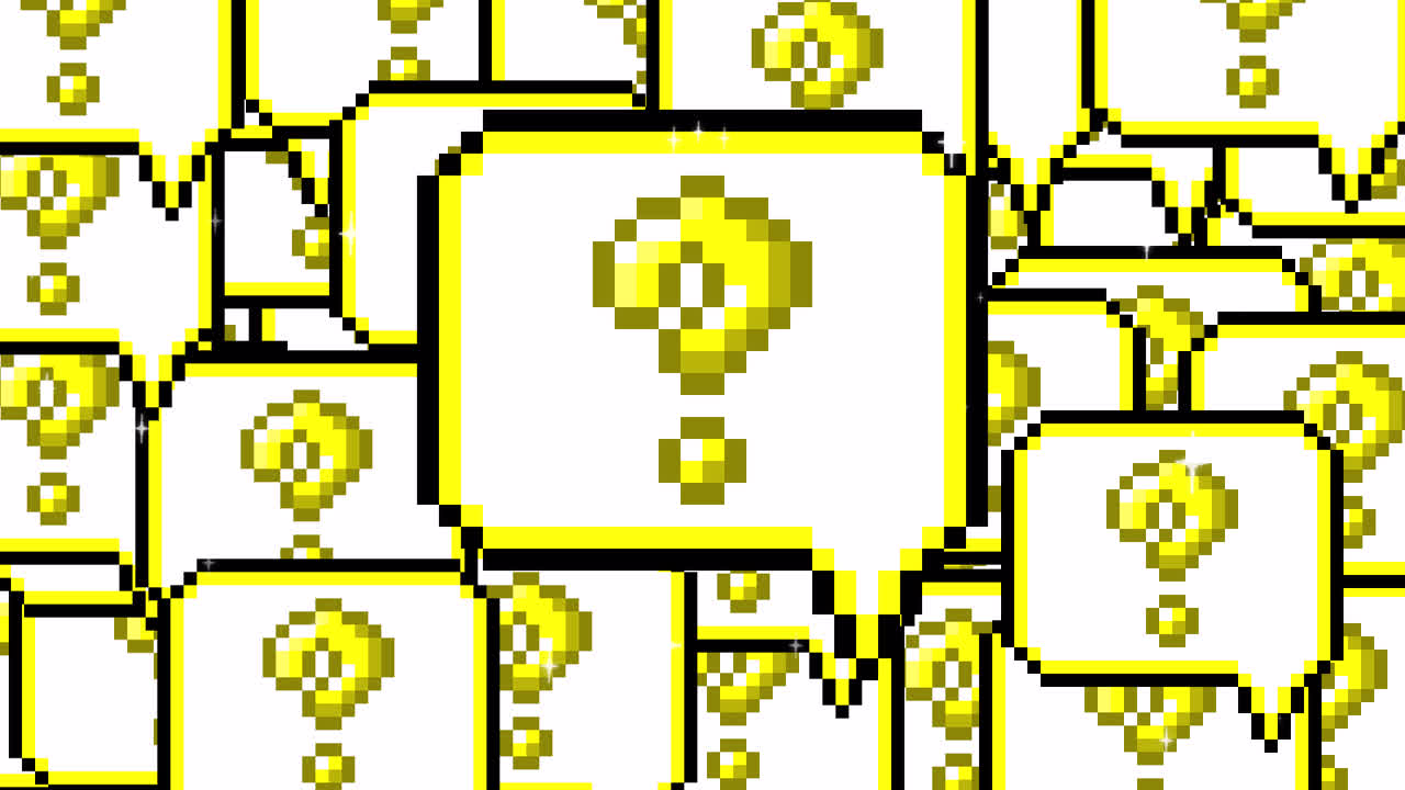 Pixel art pop up speech bubble icon question mark Transitions. 1080p - 30 fps - Alpha Channel (2).mov