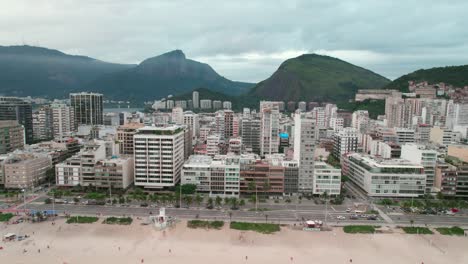 ipanema and leblon neighborhood rio de janerio brazil luxury residential apartments aerial view truck left