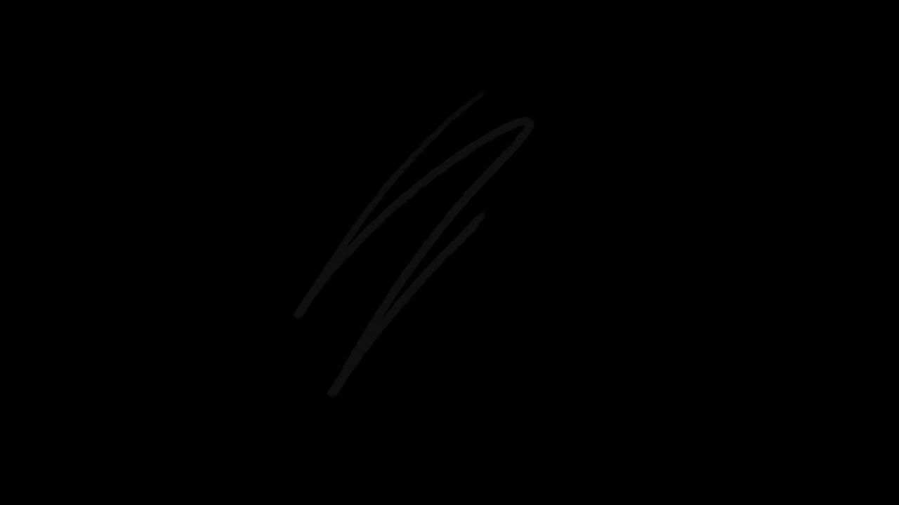 Animated Abstract Scribble Line on Black Background
